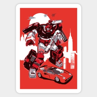 Sideswipe Transformers art print Sticker